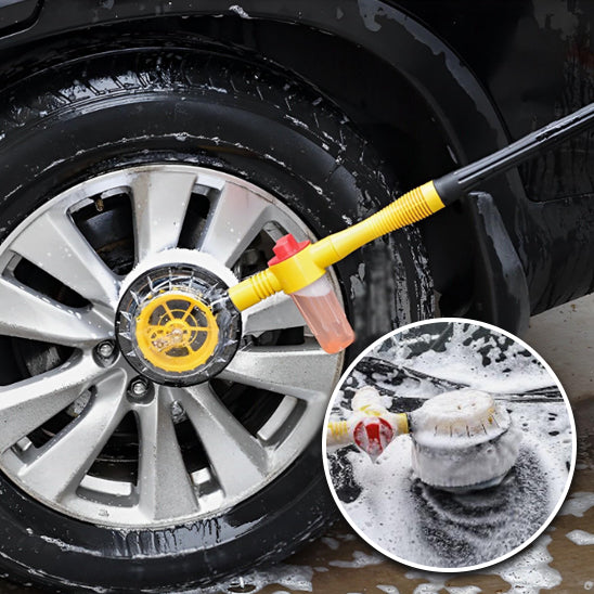 Brosse de lavage rotative de voiture avec poignée longue